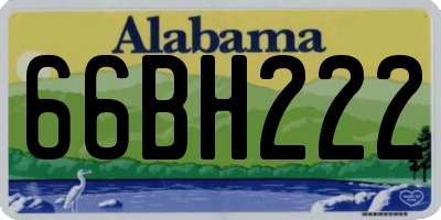 AL license plate 66BH222