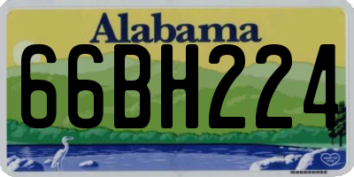 AL license plate 66BH224