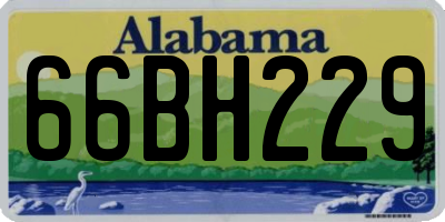 AL license plate 66BH229
