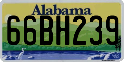 AL license plate 66BH239