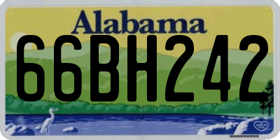 AL license plate 66BH242