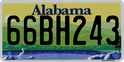 AL license plate 66BH243