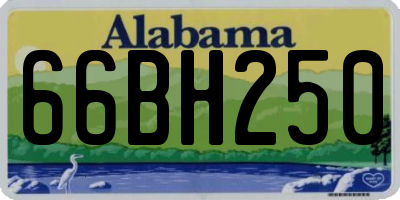AL license plate 66BH250