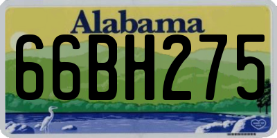 AL license plate 66BH275