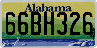 AL license plate 66BH326