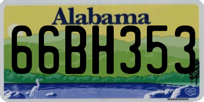 AL license plate 66BH353