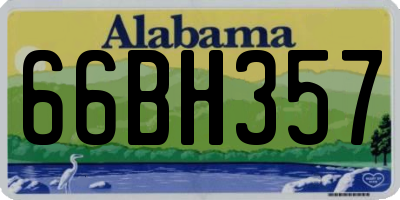 AL license plate 66BH357