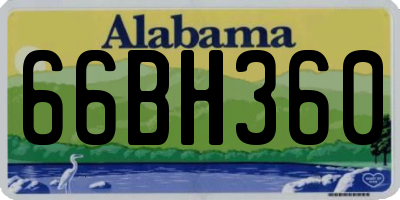 AL license plate 66BH360