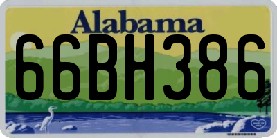 AL license plate 66BH386