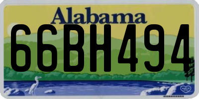 AL license plate 66BH494