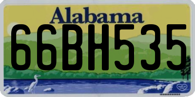 AL license plate 66BH535