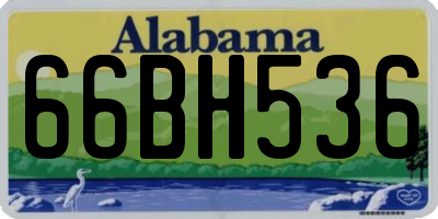 AL license plate 66BH536