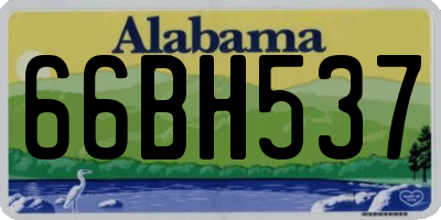AL license plate 66BH537