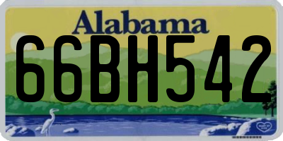 AL license plate 66BH542