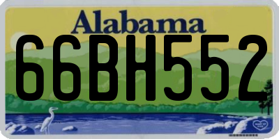 AL license plate 66BH552