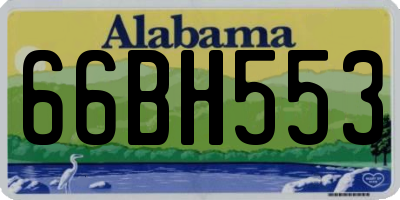 AL license plate 66BH553