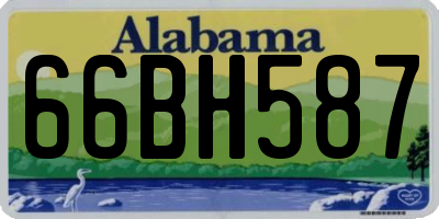 AL license plate 66BH587