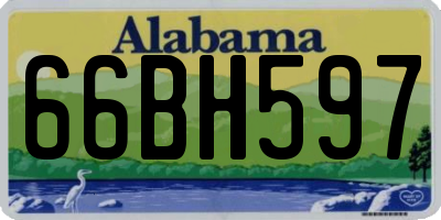 AL license plate 66BH597