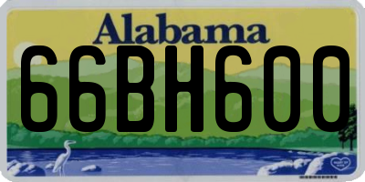 AL license plate 66BH600