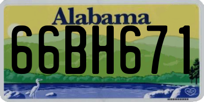 AL license plate 66BH671