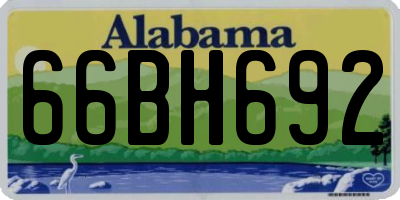AL license plate 66BH692