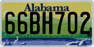 AL license plate 66BH702