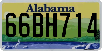 AL license plate 66BH714