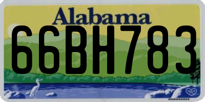 AL license plate 66BH783