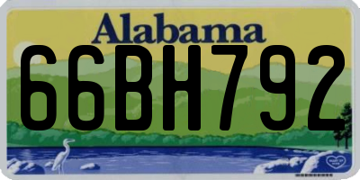 AL license plate 66BH792