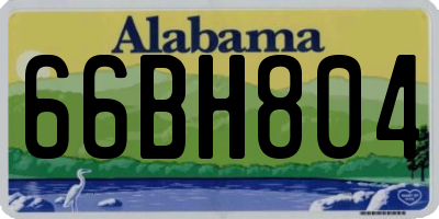AL license plate 66BH804