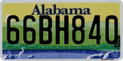 AL license plate 66BH840