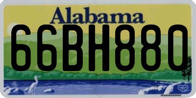AL license plate 66BH880