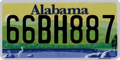 AL license plate 66BH887
