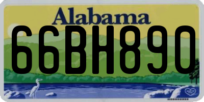 AL license plate 66BH890