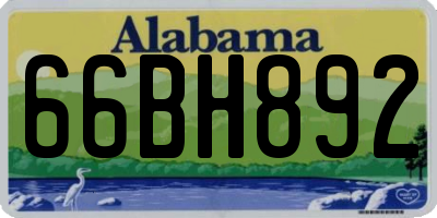AL license plate 66BH892