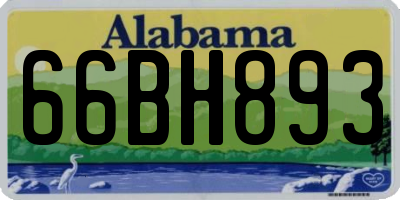 AL license plate 66BH893