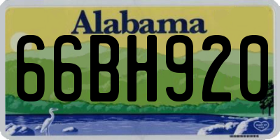 AL license plate 66BH920