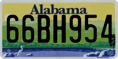 AL license plate 66BH954