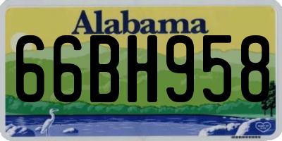 AL license plate 66BH958