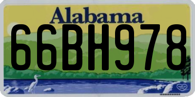 AL license plate 66BH978