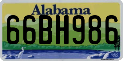 AL license plate 66BH986