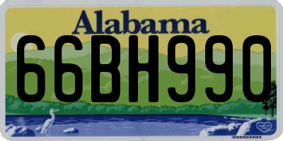 AL license plate 66BH990