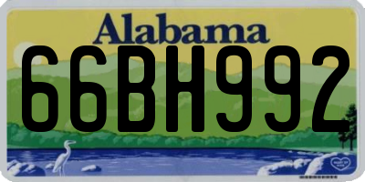 AL license plate 66BH992