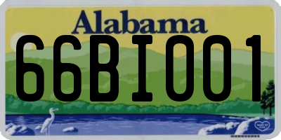 AL license plate 66BI001