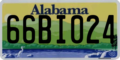 AL license plate 66BI024