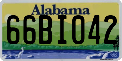 AL license plate 66BI042