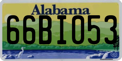 AL license plate 66BI053