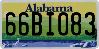AL license plate 66BI083