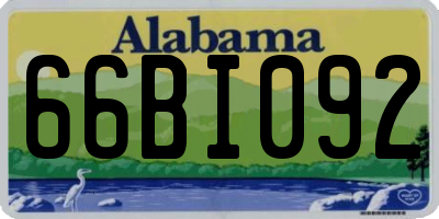 AL license plate 66BI092