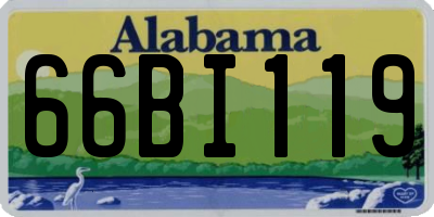 AL license plate 66BI119